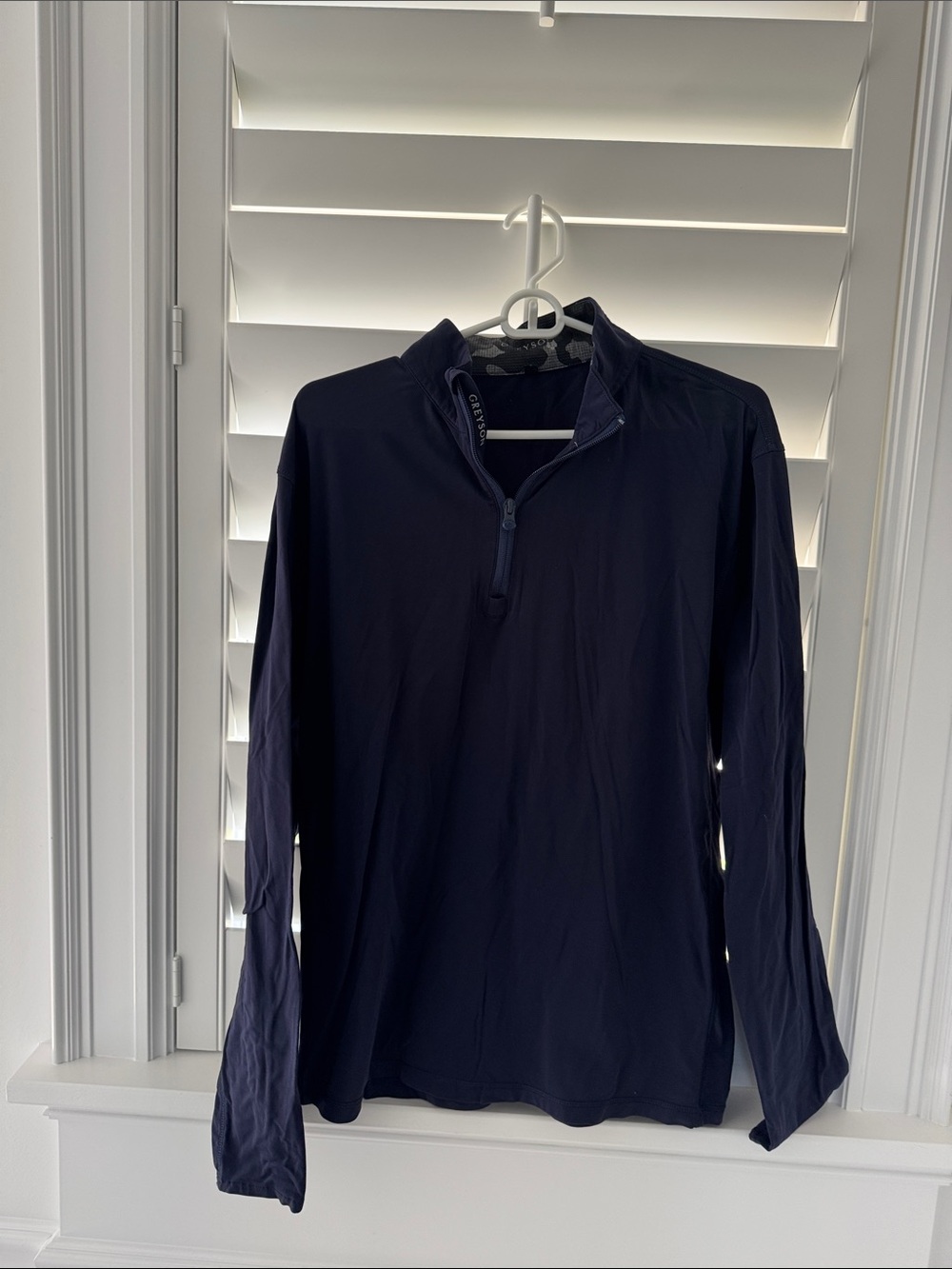 Greyson Navy Zip-Front Pullover